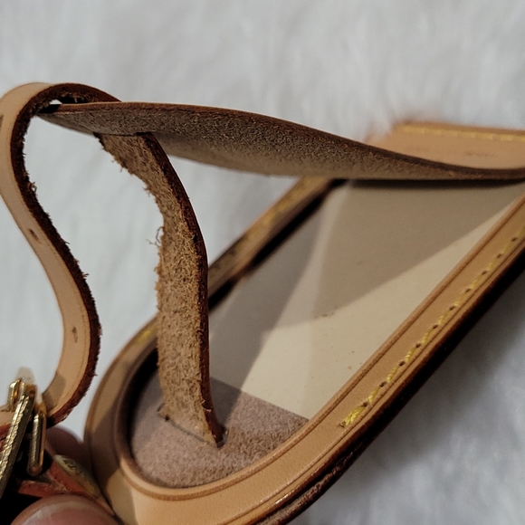 Louis Vuitton Bags Louis Vuitton Name Tag Tan Leather With Initials